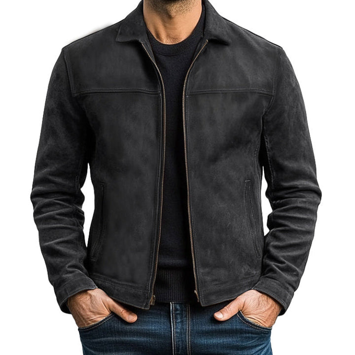 Men's Zipper Leather Jacket 98679789U