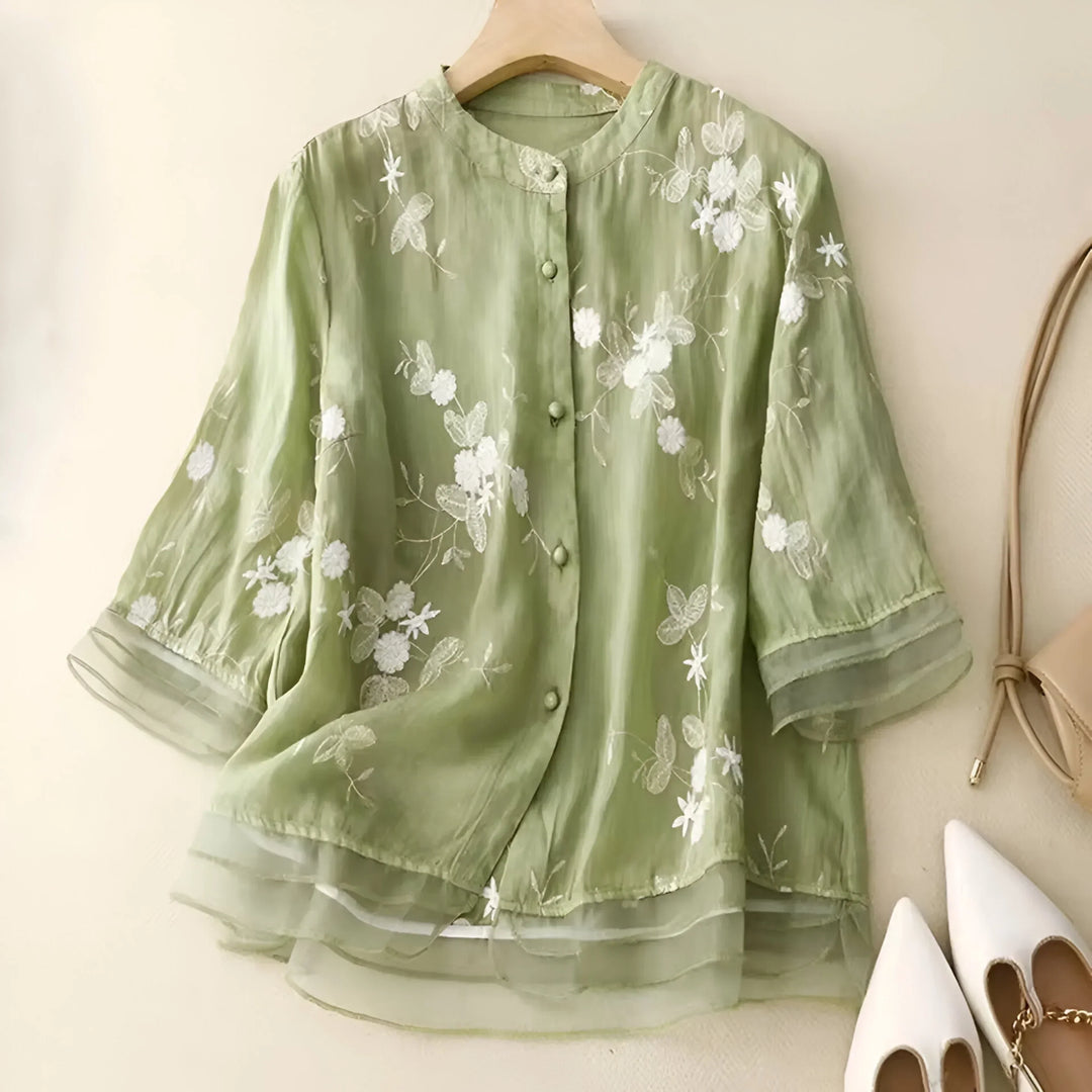 Marie™ Floral Button Blouse