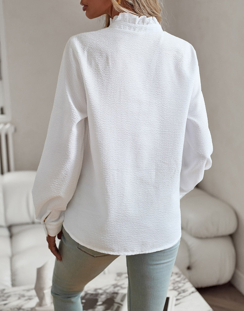 Aurora - Ruffle Long Sleeve Shirt