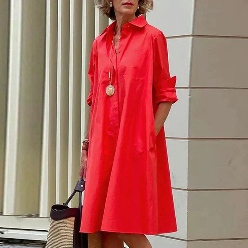 Donna™ Elegant Shirt Dress