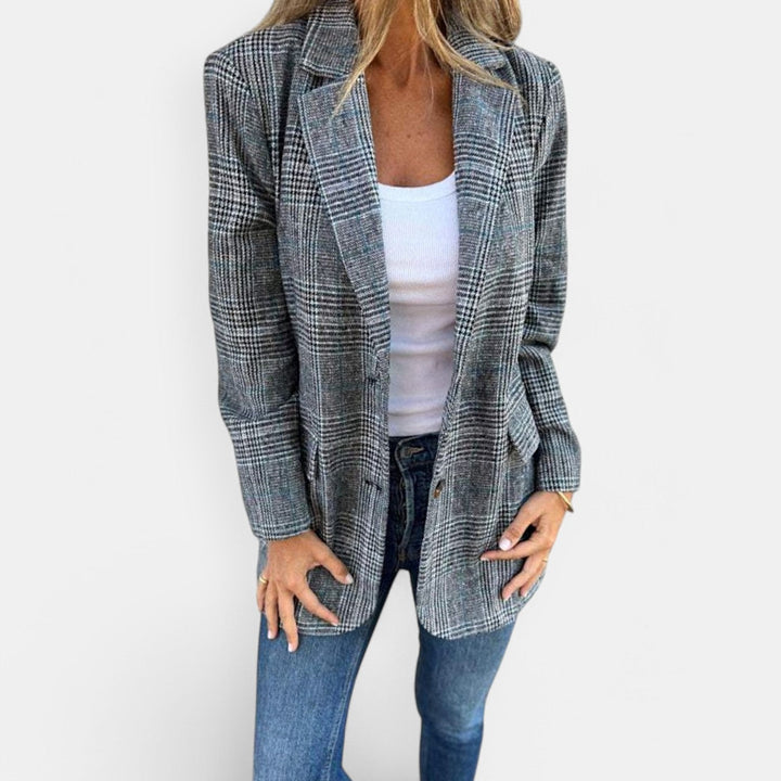 Abby - Classic Checkered Blazer